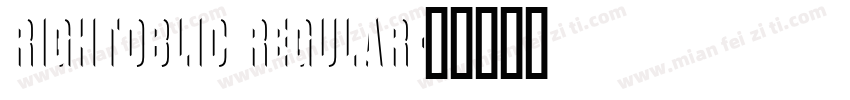RightOblic Regular字体转换